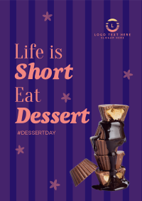 Dessert Life Quote Poster Design