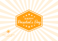 Happy Presidents Day Postcard Design