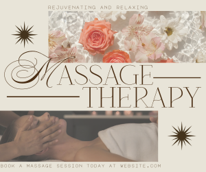 Sophisticated Massage Therapy Facebook post Image Preview