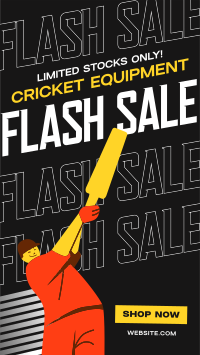 Cricket Equipment Sale Facebook Story Design