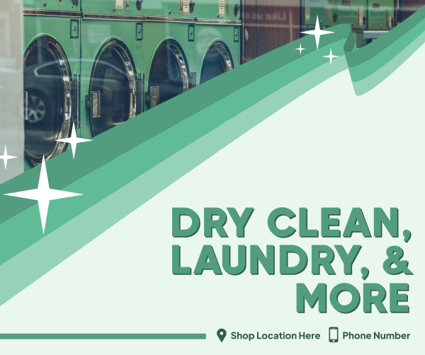 Dry Clean & Laundry Facebook Post Design Image Preview