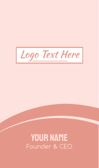 Feminine Signature Text Business Card Design