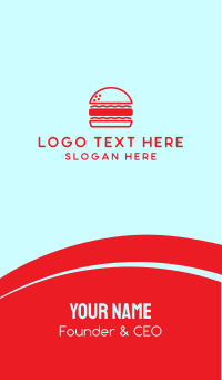 Red Burger Restaurant  Business Card Design