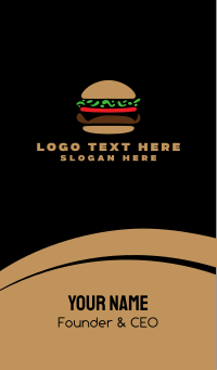 Hamburger Burger  Business Card Design