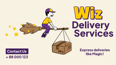 Wiz delivery services Facebook event cover Image Preview