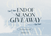 End Season Giveaway Postcard Design