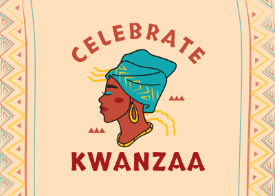 Kwanzaa African Woman Postcard Image Preview