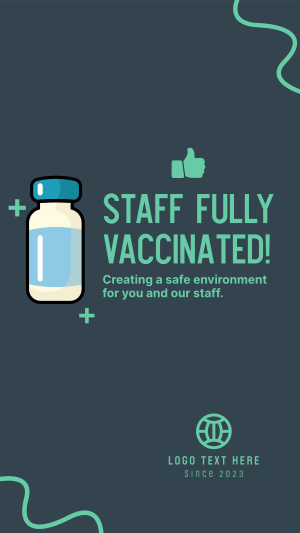 Vaccinated Staff Announcement Facebook story Image Preview