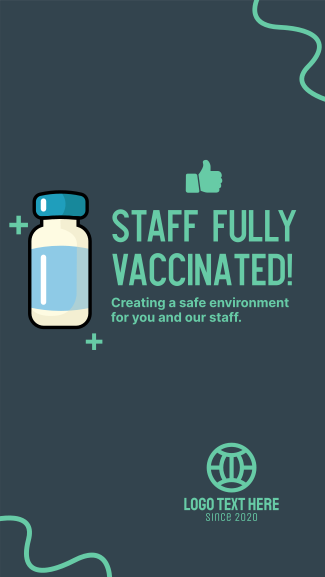 Vaccinated Staff Announcement Facebook story