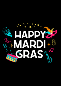 Mardi Gras Festival Flyer Design