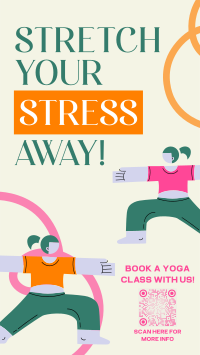 Stretch Your Stress Away Facebook Story Design