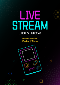 Neon Game Stream Poster Image Preview