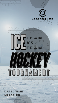 Sporty Ice Hockey Tournament YouTube Short Design