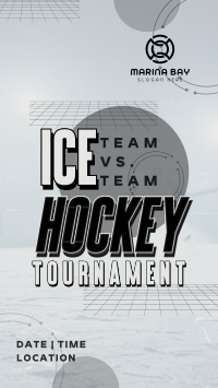 Sporty Ice Hockey Tournament YouTube Short Image Preview