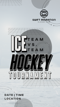 Sporty Ice Hockey Tournament YouTube Short Image Preview