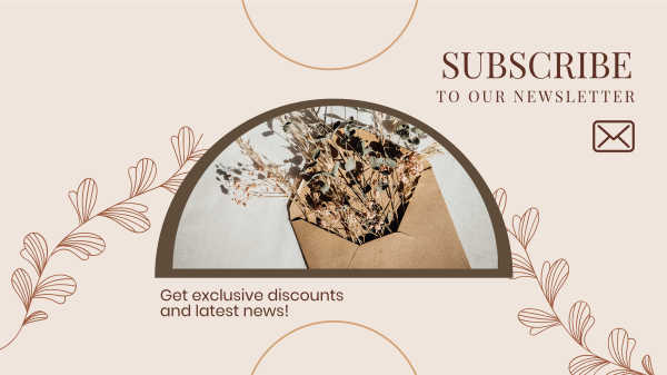 Dried Flowers Newsletter Facebook Event Cover Design Image Preview