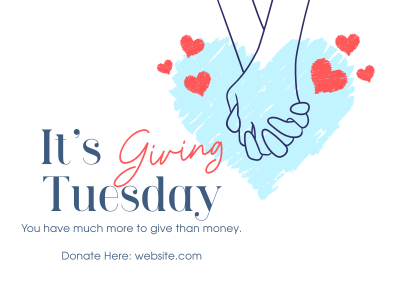 Giving Tuesday Hand Postcard Image Preview