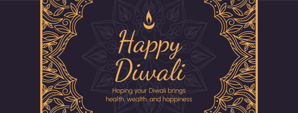 Fancy Diwali Greeting Facebook Cover Design Image Preview