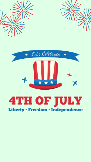 4th of July Hat Facebook story Image Preview