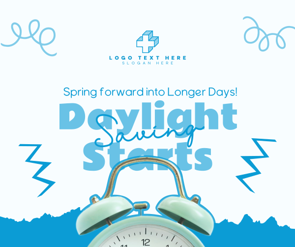 Start Daylight Saving Facebook Post Design