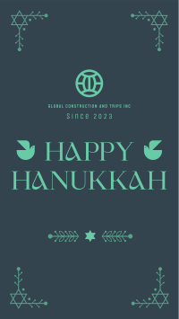 Hanukkah Menorah Ornament Facebook Story Design