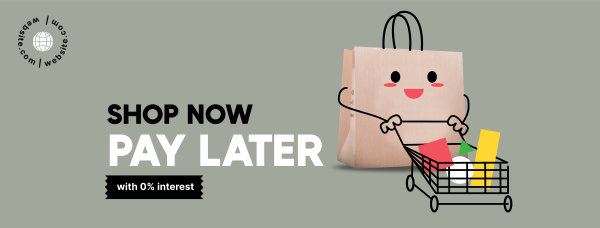 Cute Shopping Bag Facebook Cover Design Image Preview