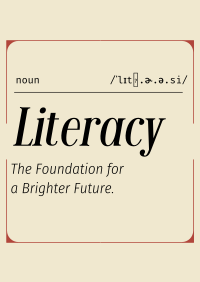 Literacy Defined Poster Design