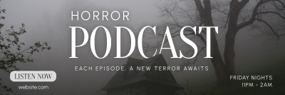 Horror Podcast Twitter Header Image Preview