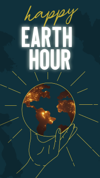 Happy Earth Hour Facebook Story Design