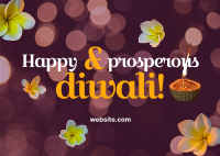 Diwali Flower Postcard Image Preview