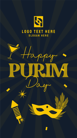 Purim Celebration Facebook story Image Preview