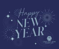 New Year Welcome Facebook Post Design