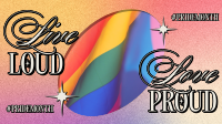 Retro Pride Month Facebook event cover Image Preview