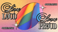 Retro Pride Month Facebook Event Cover Design