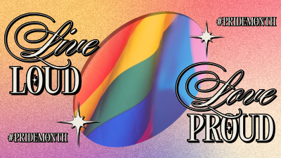 Retro Pride Month Facebook event cover Image Preview