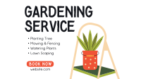Gardening Service Offer Facebook Event Cover Design