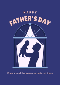 Father & Child Window Poster Design