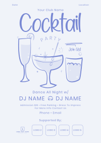 Cocktail Club Poster Design