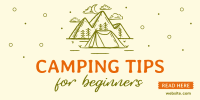 Camping Tips For Beginners Twitter Post Design