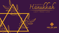 Floral Hanukkah Star Zoom Background Design