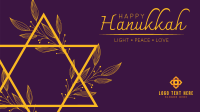 Floral Hanukkah Star Zoom background Image Preview