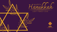 Floral Hanukkah Star Zoom Background Image Preview