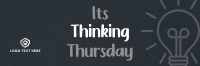 Minimalist Light Bulb Thinking Thursday Twitter Header Design