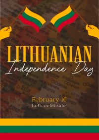 Modern Lithuanian Independence Day Flyer Design