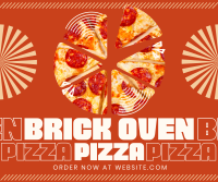 Simple Brick Oven Pizza Facebook Post Design