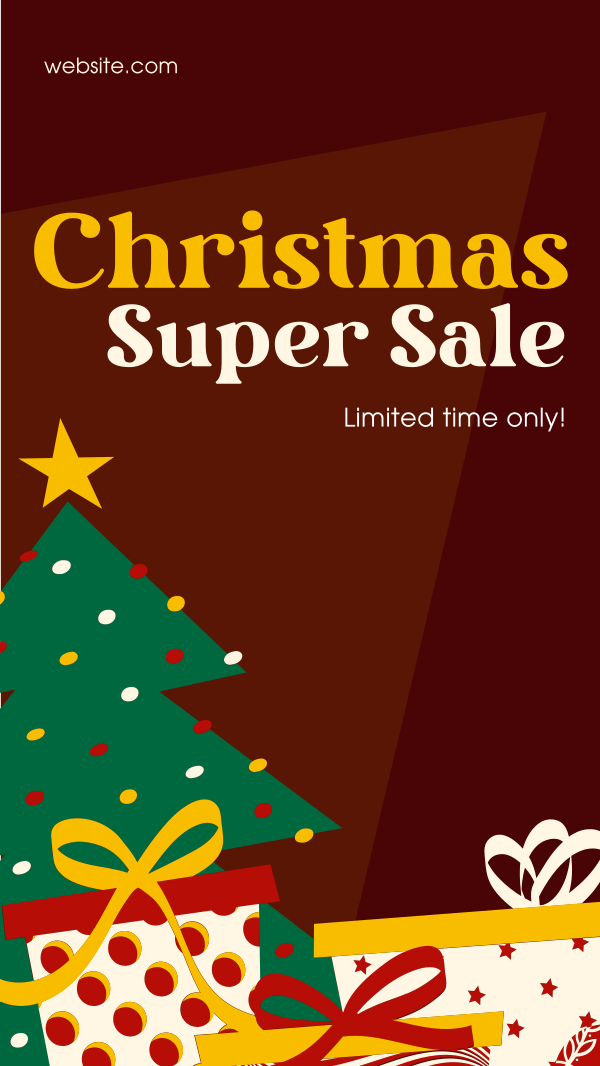 Christmas Super Sale Facebook Story Design