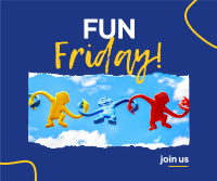 Fun Monkey Friday Facebook Post Design