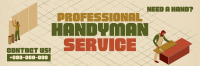 Isometric Handyman Services Twitter header (cover) Image Preview