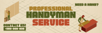 Isometric Handyman Services Twitter Header Image Preview