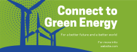 Green Energy Silhouette Facebook Cover Design